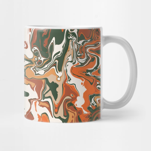 Autumn Leaves Marble - Digital Paint Spill by GenAumonier